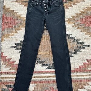 Free People High Rise Dark Denim Jeans